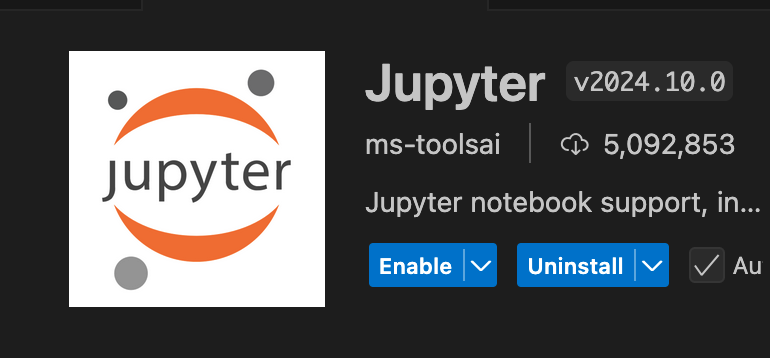 Image of correct jupyter plugin